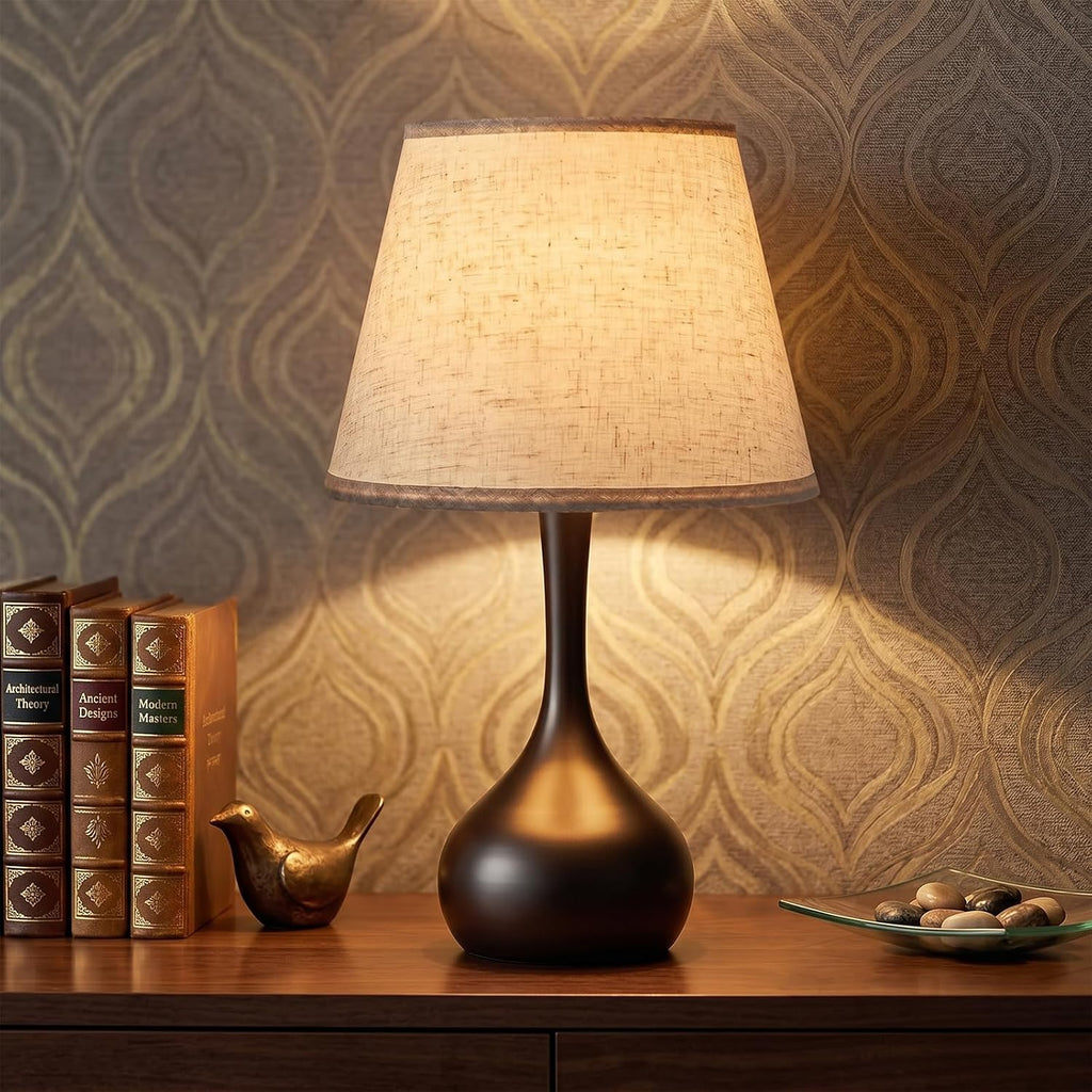 Luminiq Touch-Nachttischlampe – 3-stufig dimmbar mit Stoffschirm